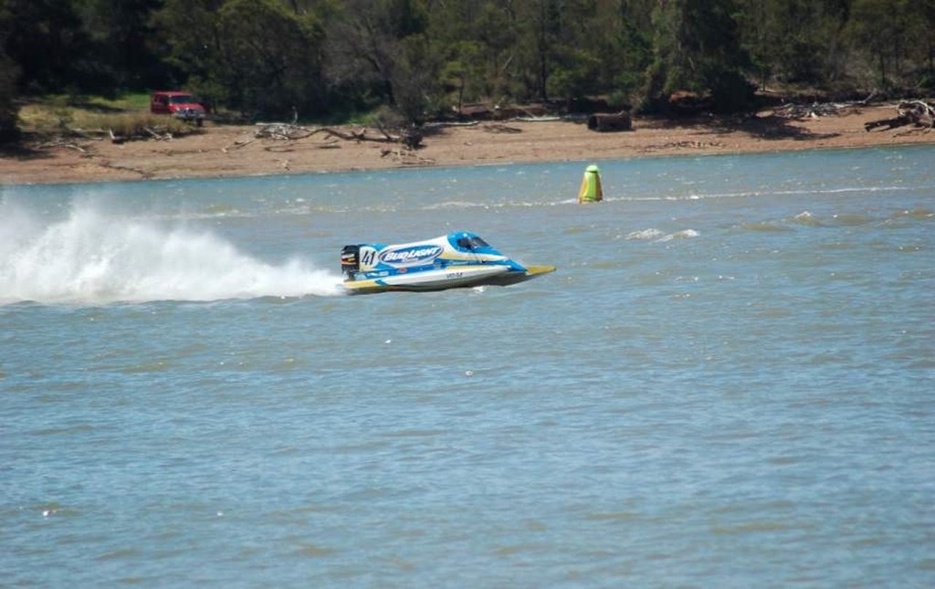 ’Budlight Racing’, Paul Eade at the wheel, kept other competitors on their toes, but could only manage third in the Glenmaggie Cup.  © Maxine Penington